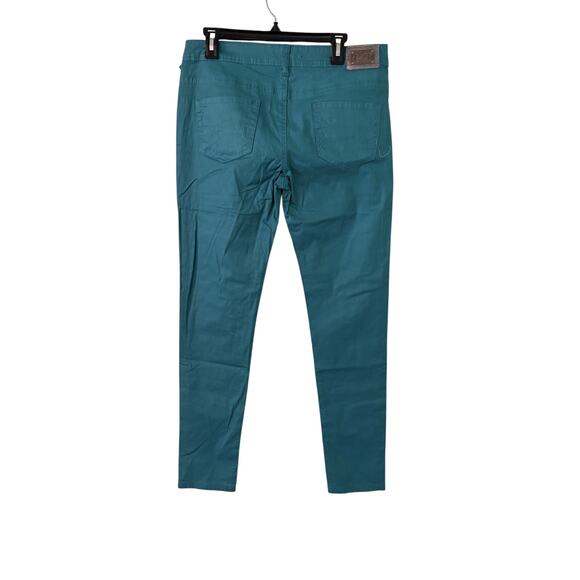 Exocet Women’s Size 13 Teal Denim Tapered Jeans 34x32 - Picture 2 of 4